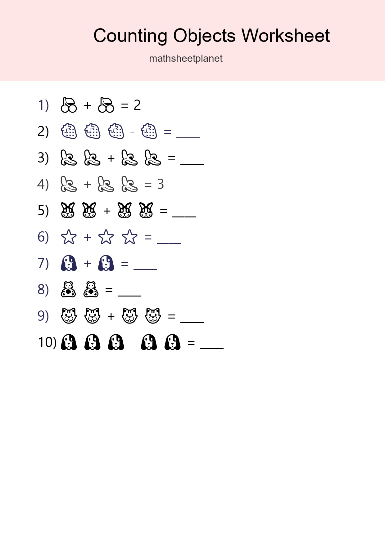 Pre-K Count The Objects Worksheet - Part 201