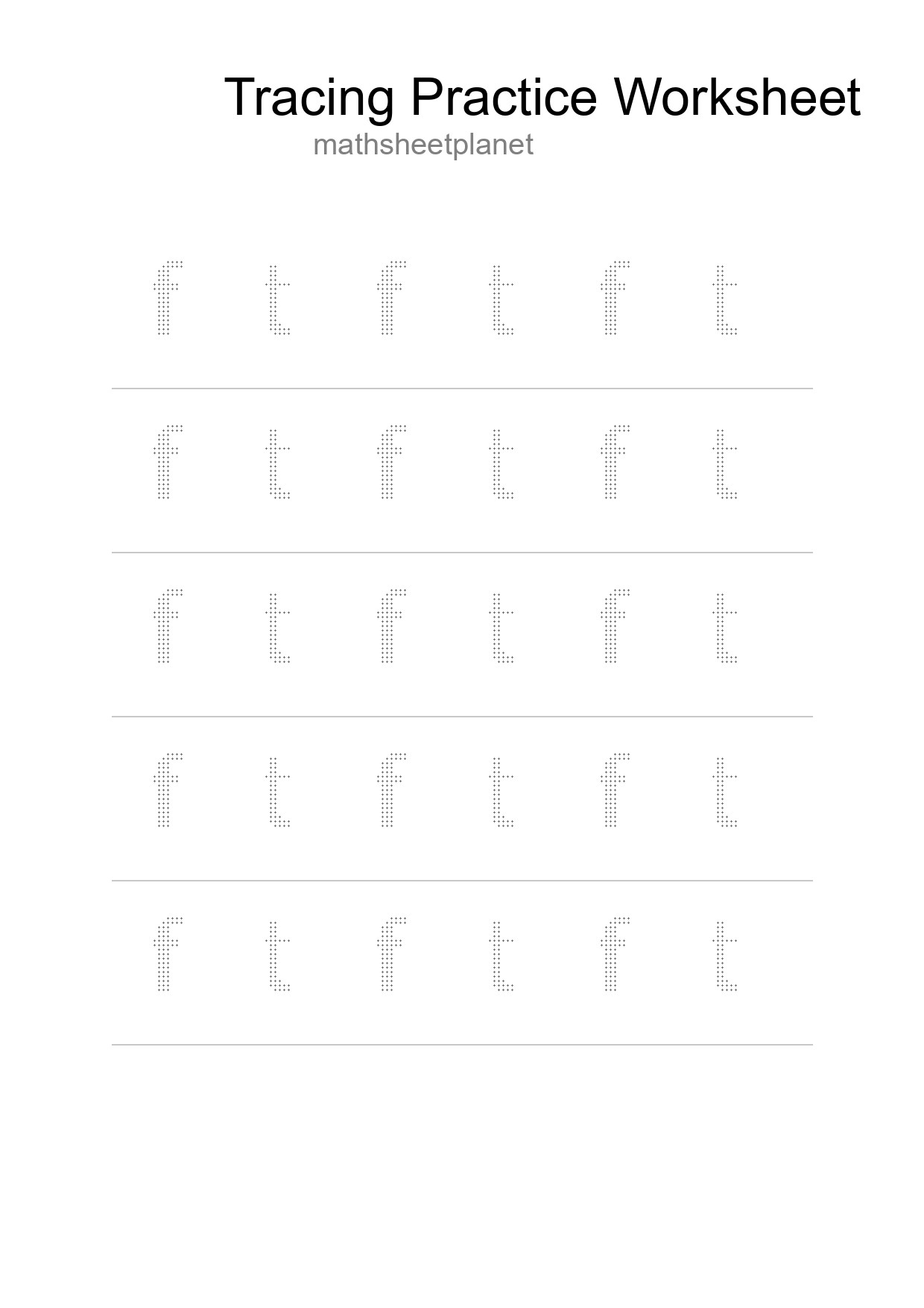 Printable Tracing Worksheet For Kids - Part 164